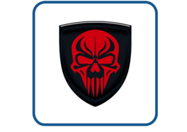 Skull design 18 doming 3D gel sticker