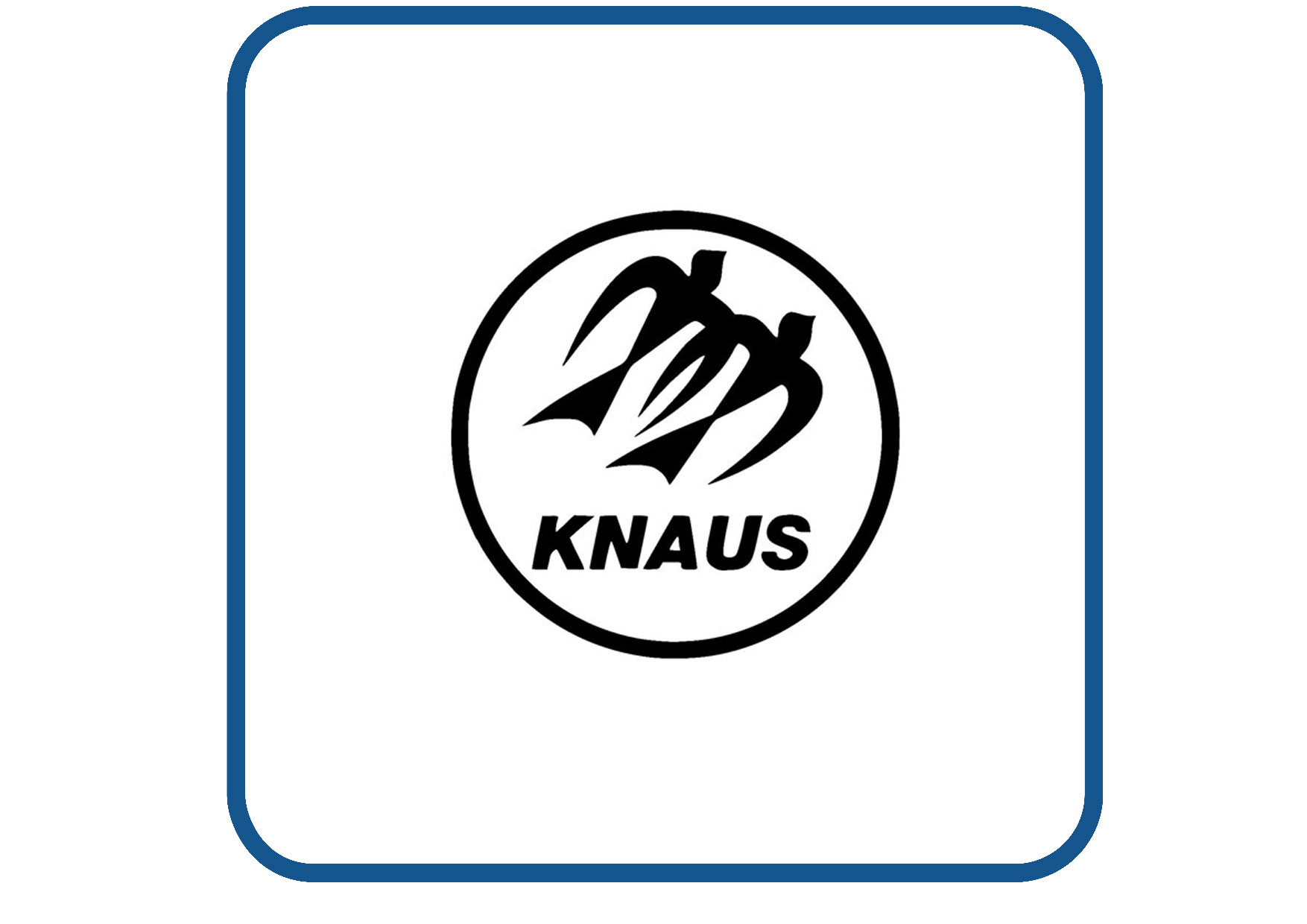 Knaus rond caravan en camper sticker