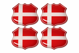 3D Denemarken gel vlag stickers UV-bestendig