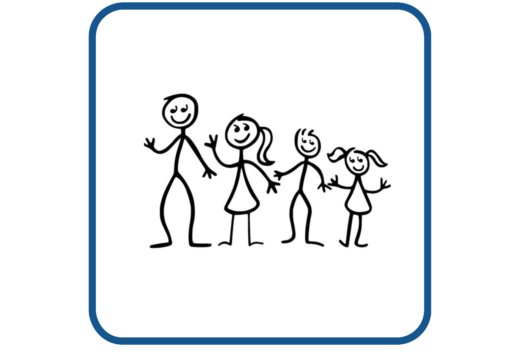 Happy family stick design 2 sticker