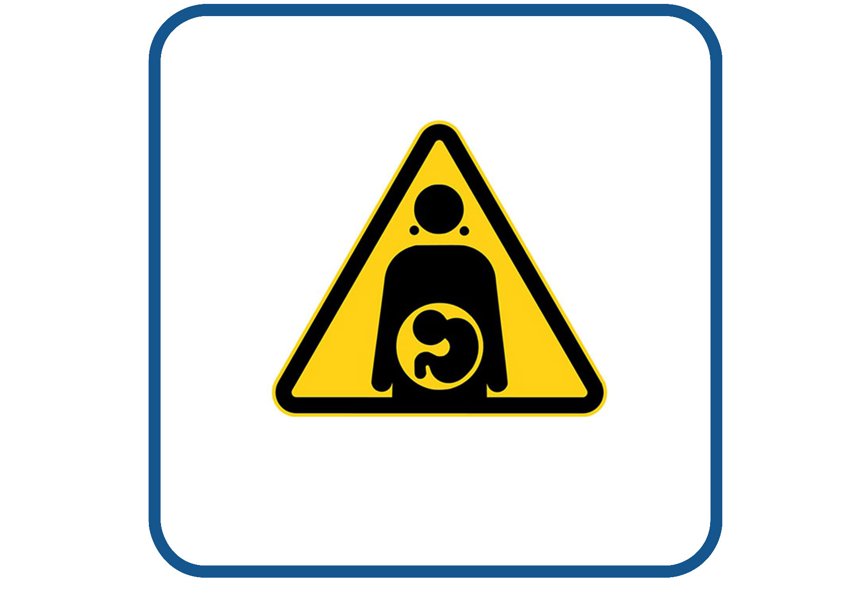 Gevaar bij zwangerschap sticker