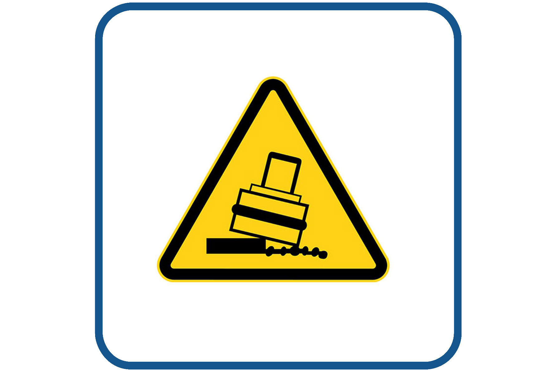 Kantel gevaar sticker