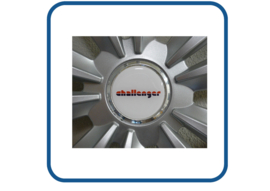 Challenger vintage naafstickers
