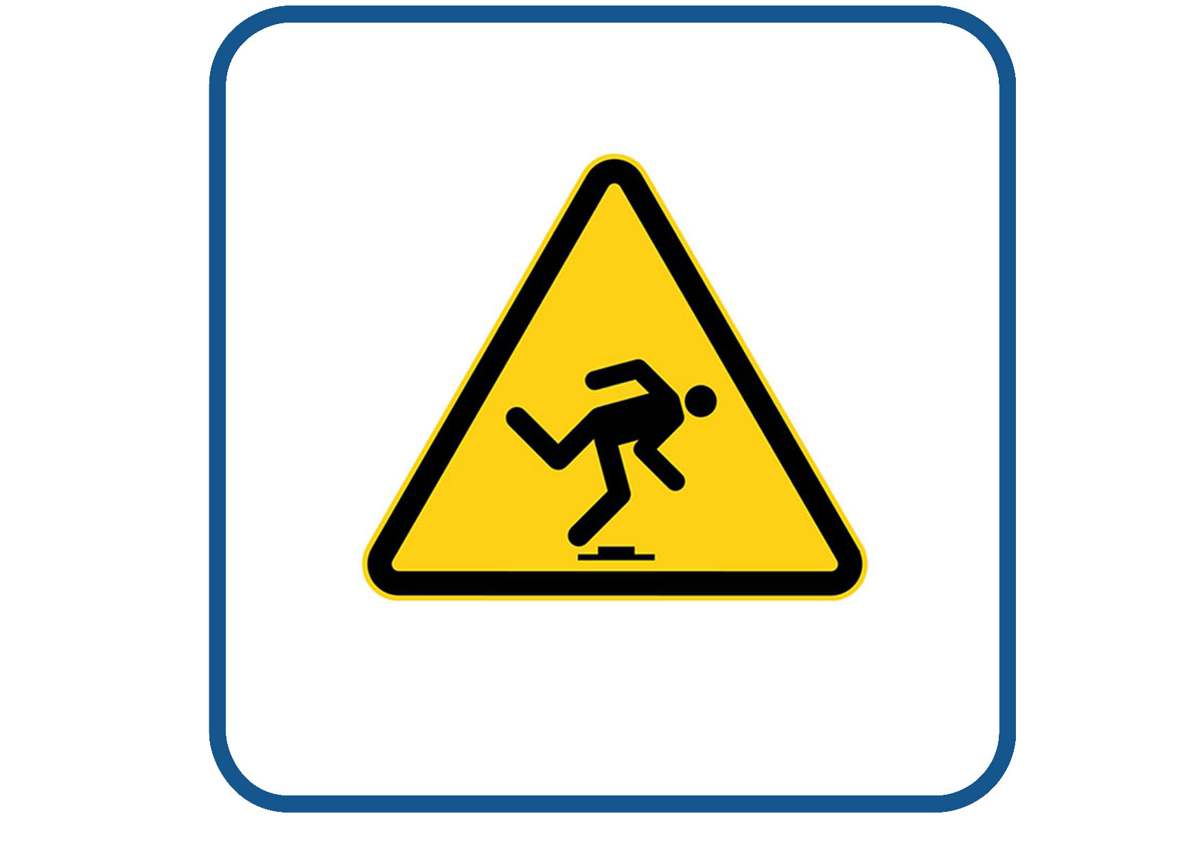 Struikelgevaar sticker
