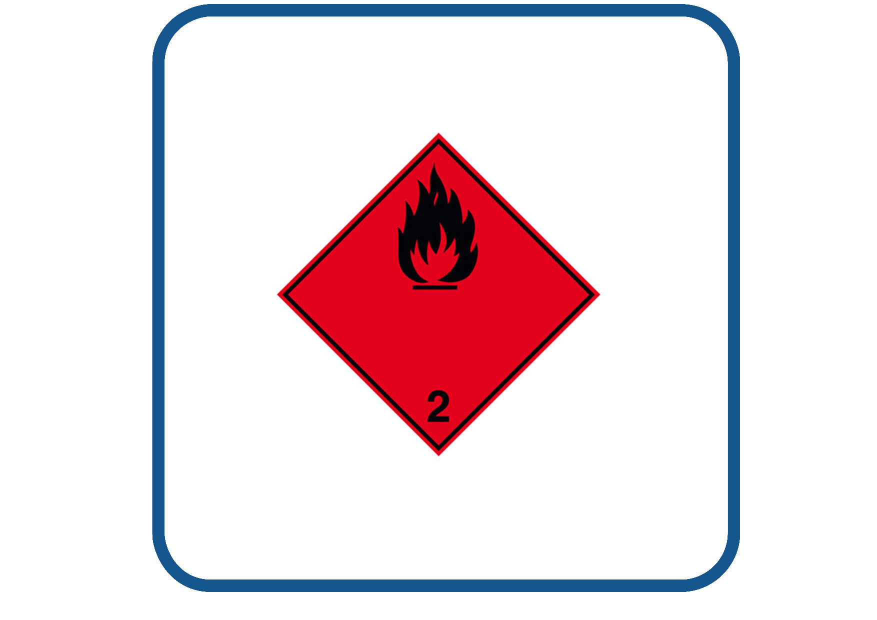 Ontvlambare gassen sticker
