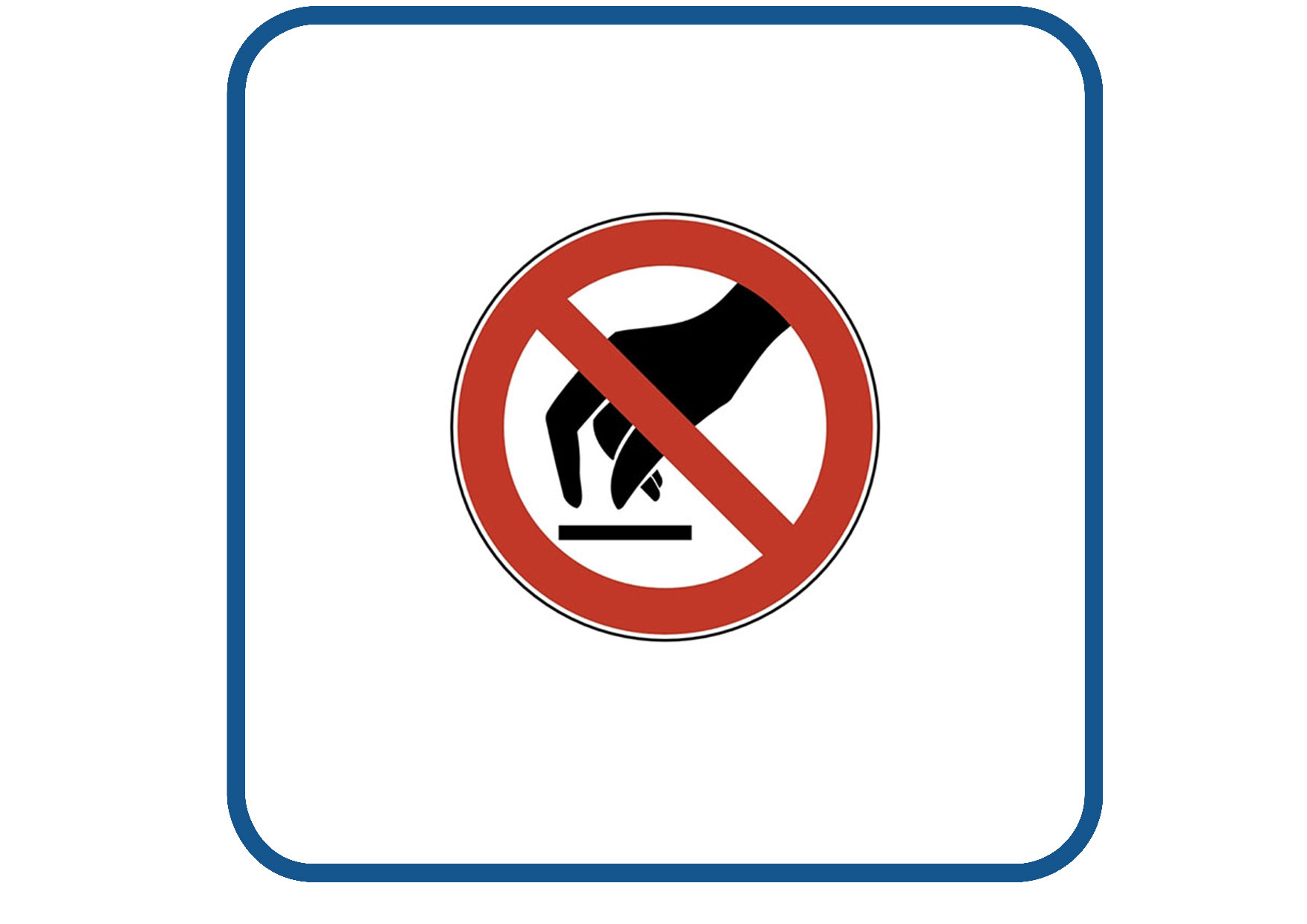 Aanraken sticker