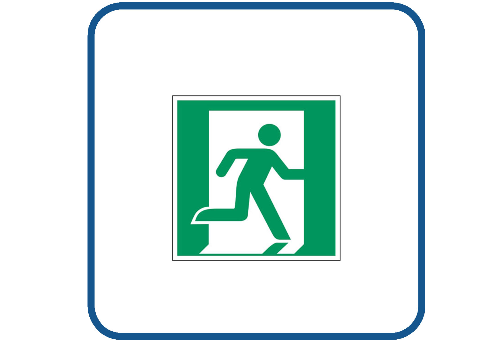 Nooduitgang rechts sticker