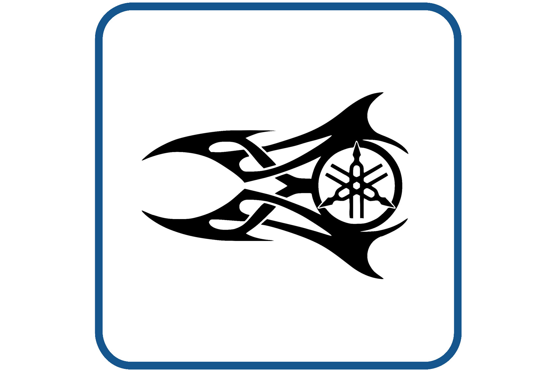 Yamaha tribal logo sticker