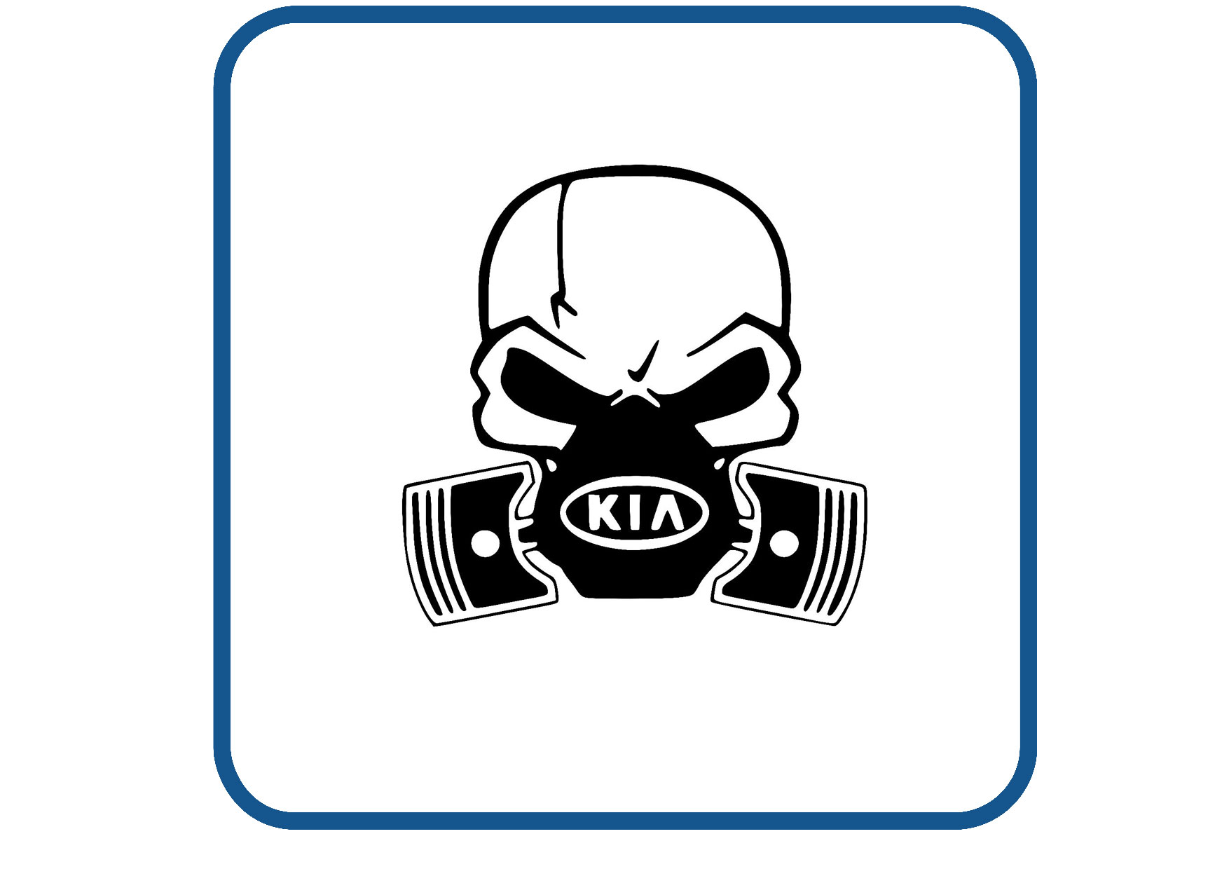 Kia skull sticker