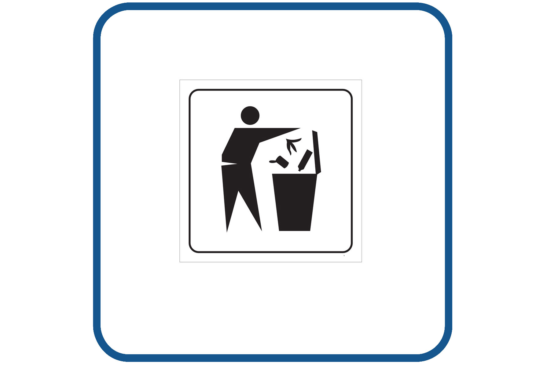 Afval container sticker