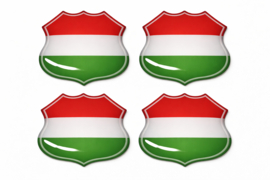 3D Hongarije gel vlag stickers UV-bestendig
