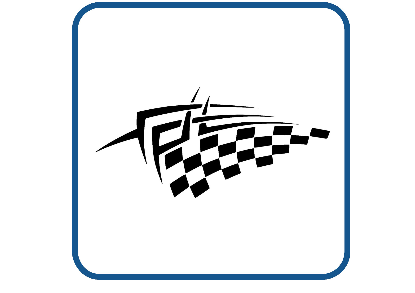 Racing vlammen design 1 sticker