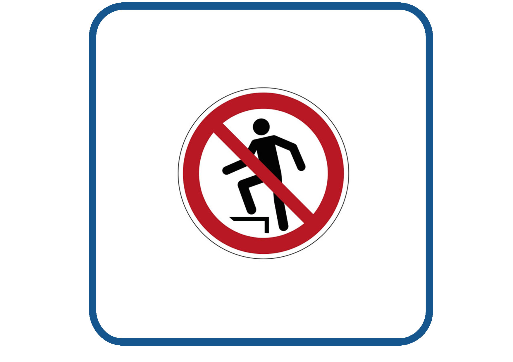 Oppervlak betreden verboden sticker