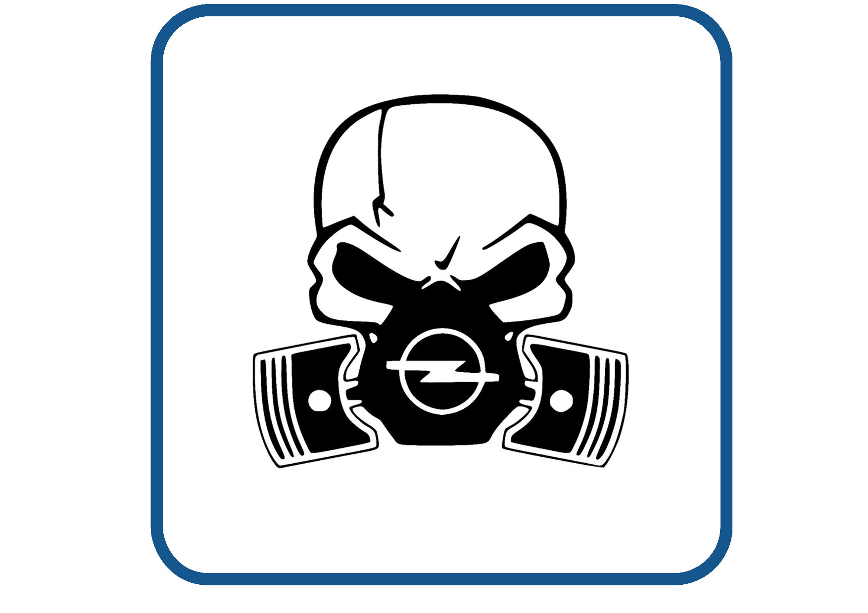 Opel skull sticker