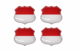 3D Indonesie gel vlag stickers UV-bestendig