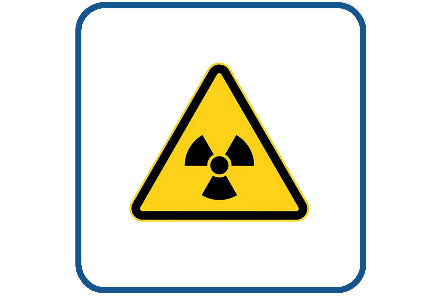 Loniserende straling sticker