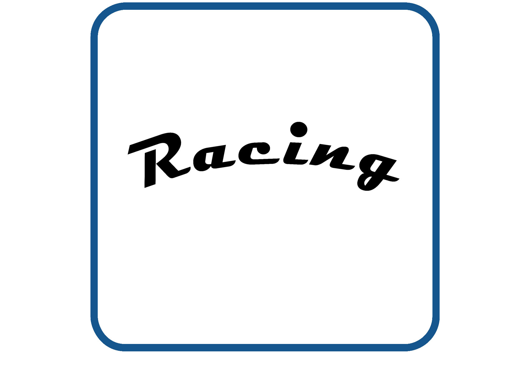 Racing rond remklauw sticker