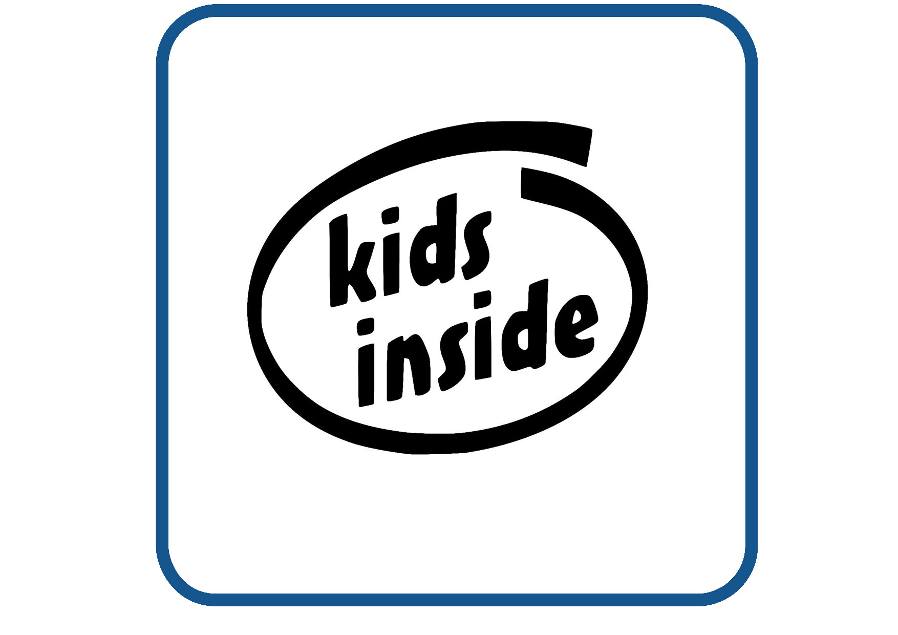 Kids inside sticker