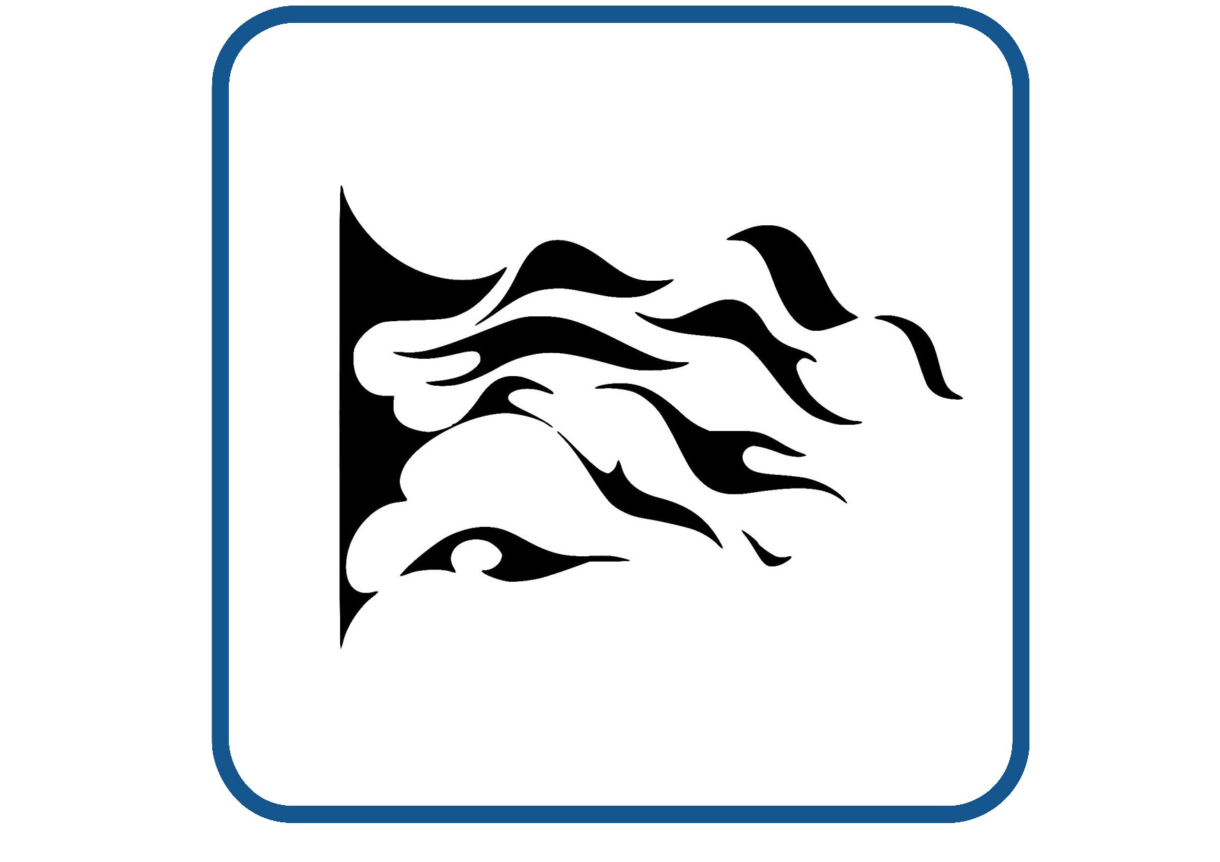 Vlammen design 7 sticker