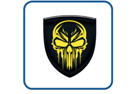 Skull design 13 doming 3D gel sticker