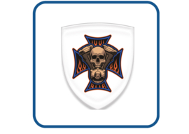Skull design 23 doming 3D gel sticker