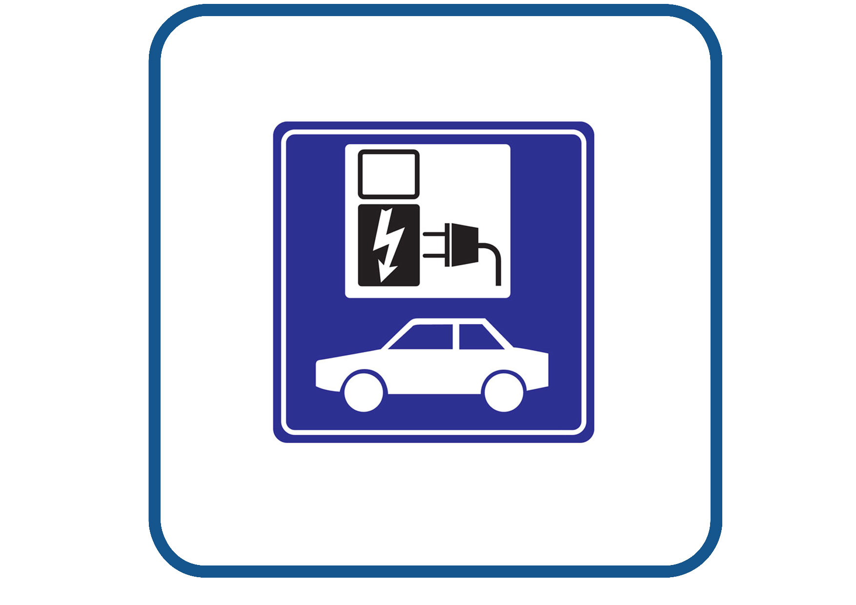 Oplaadpunt auto sticker