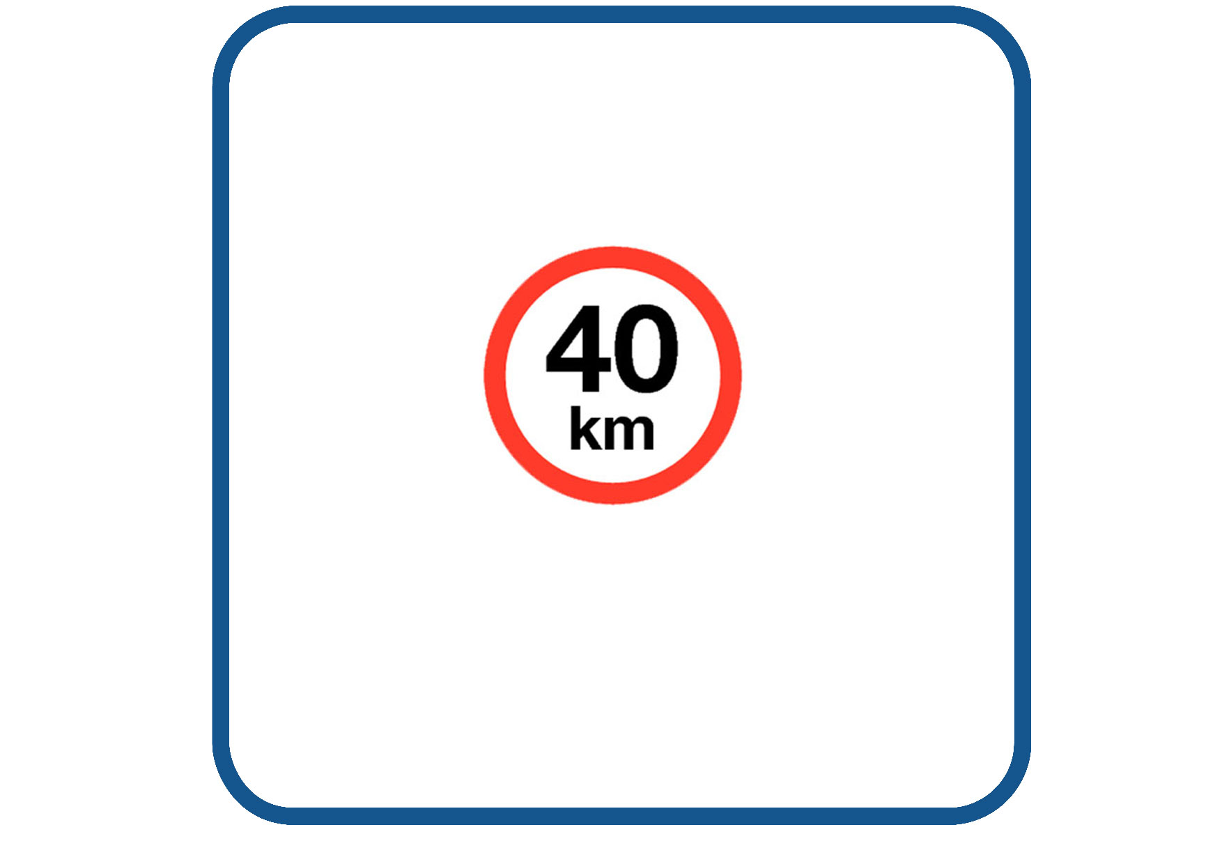 Max 40 KM sticker