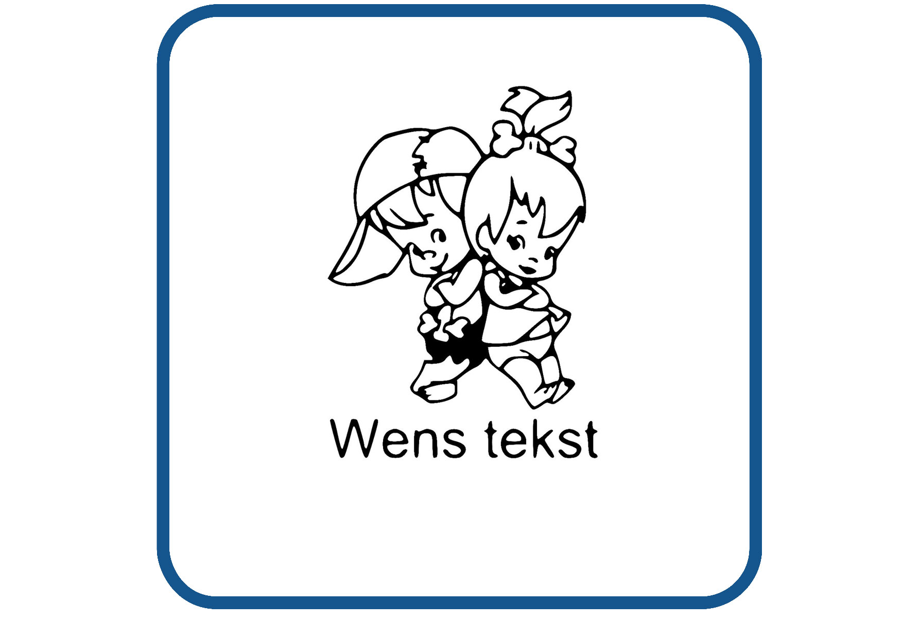 Wens tekst sticker