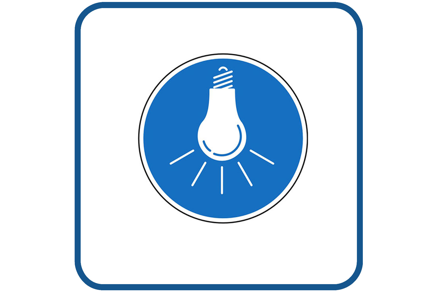 Lichten aan laten sticker