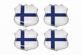 3D Finland gel vlag stickers UV-bestendig