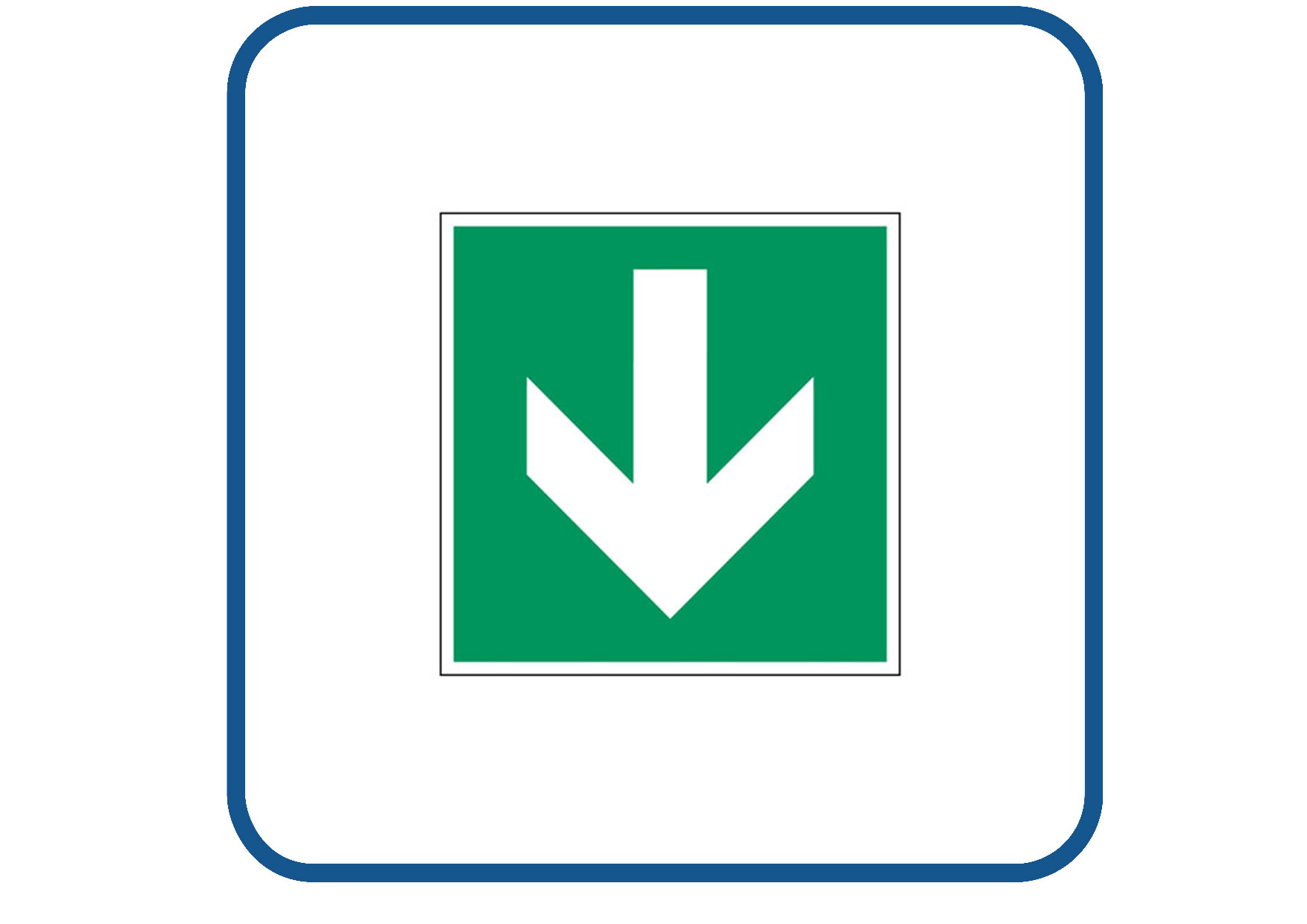 Pijl naar beneden sticker