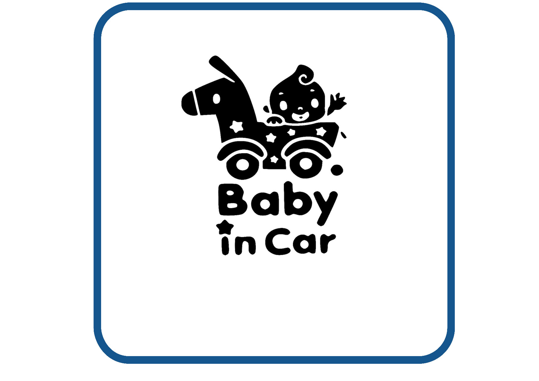 Baby in car design 1 sticker