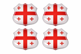 3D Georgie gel vlag stickers UV-bestendig