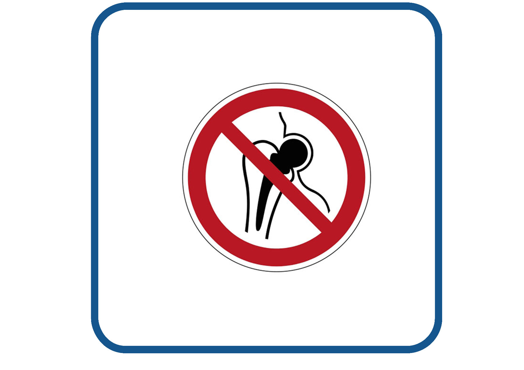 Implantaten verboden sticker