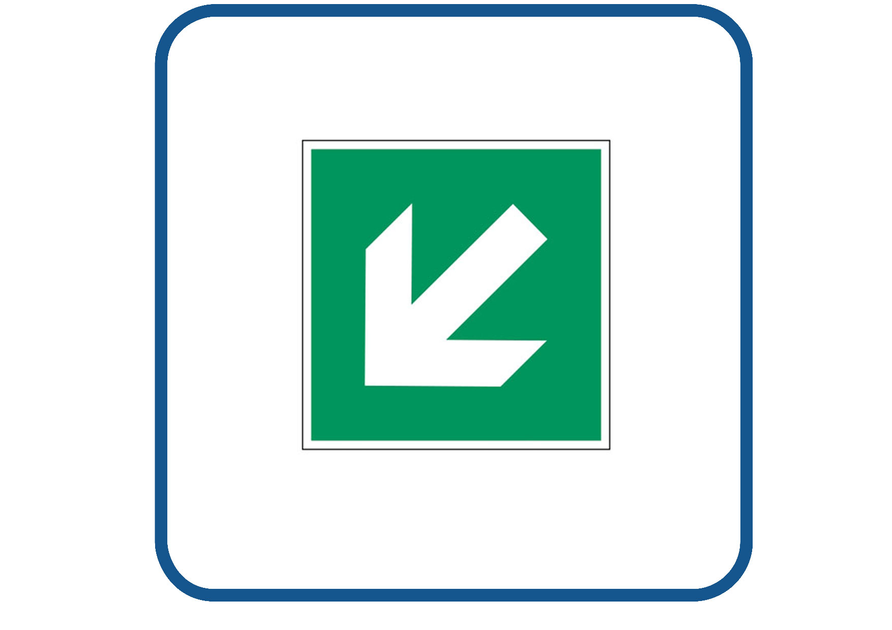Schuin links naar beneden sticker