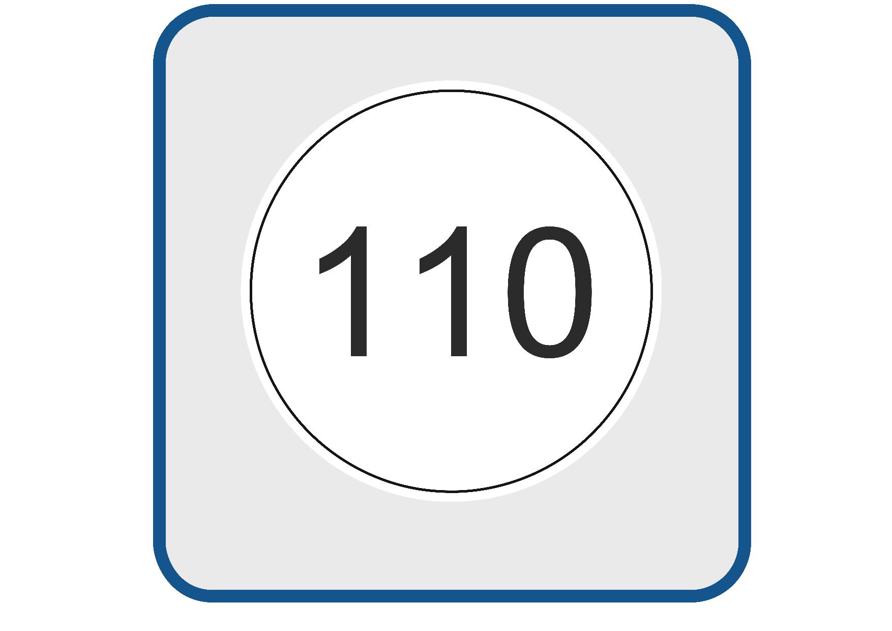 110 KM snelheidssticker
