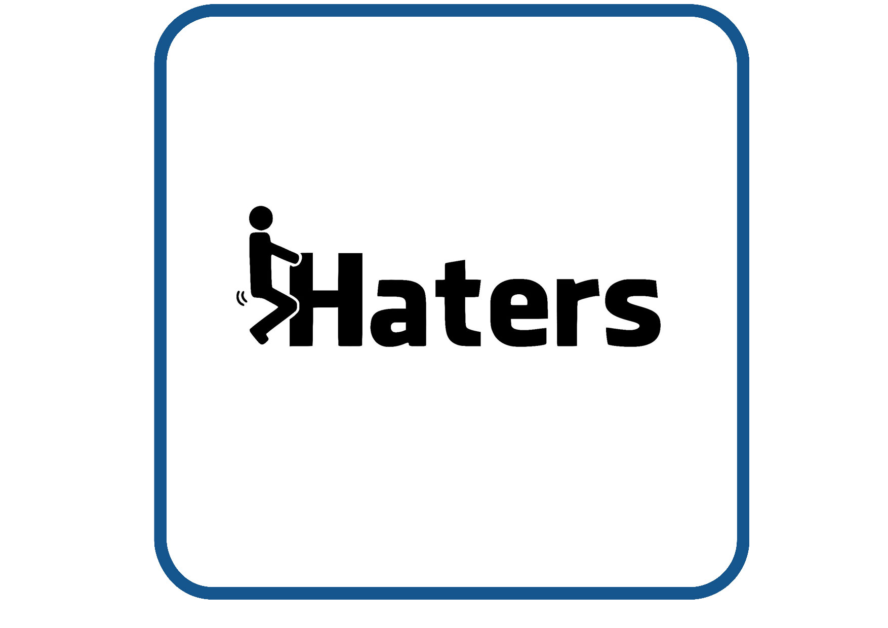 Haters design 1 sticker