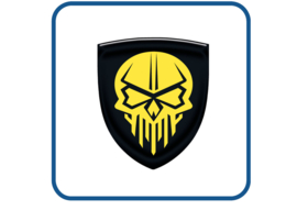 Skull design 16 doming 3D gel sticker