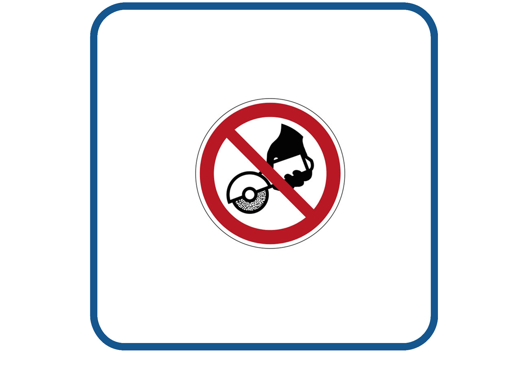 Handslijpen verboden sticker
