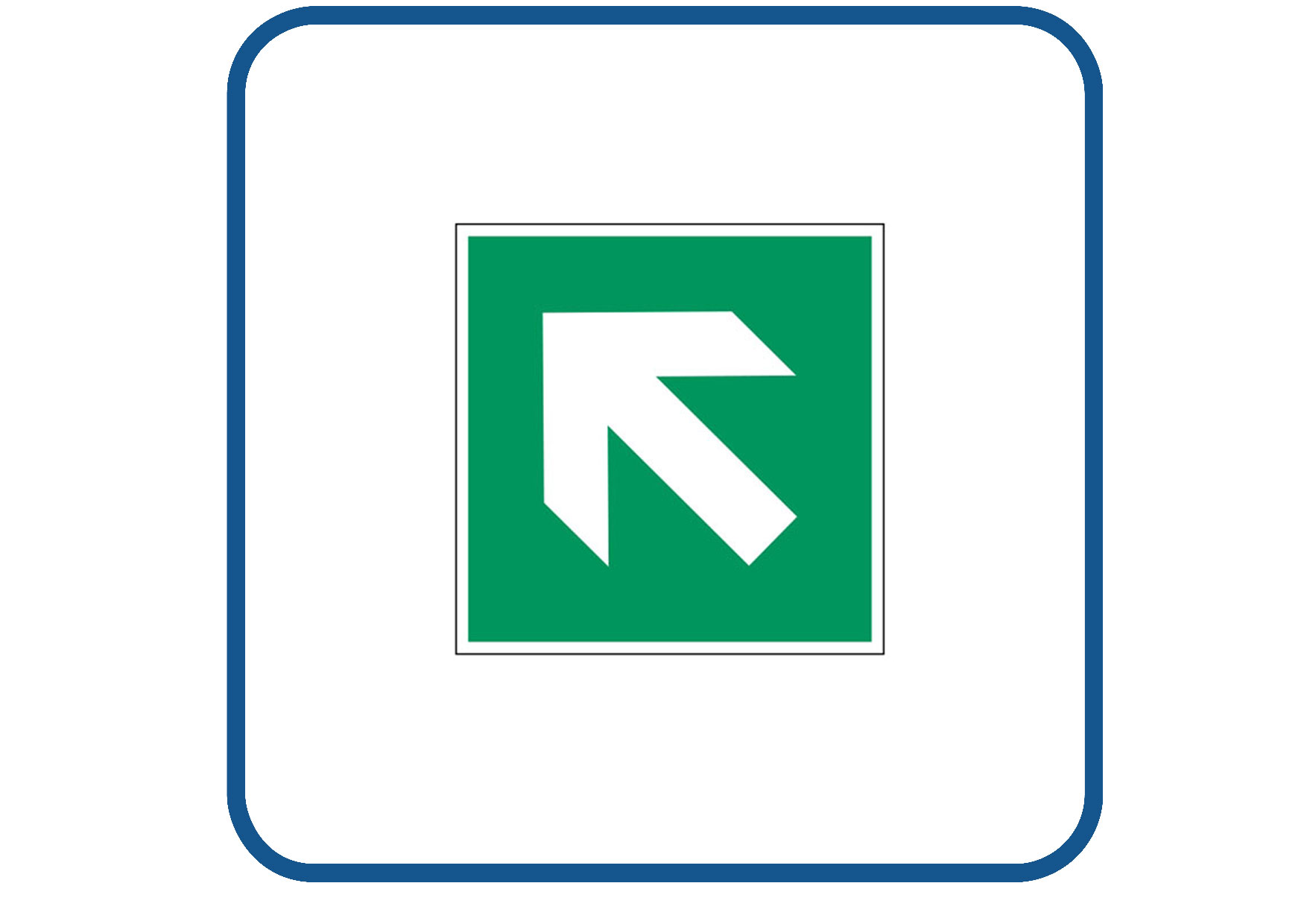 Links schuin naar boven sticker