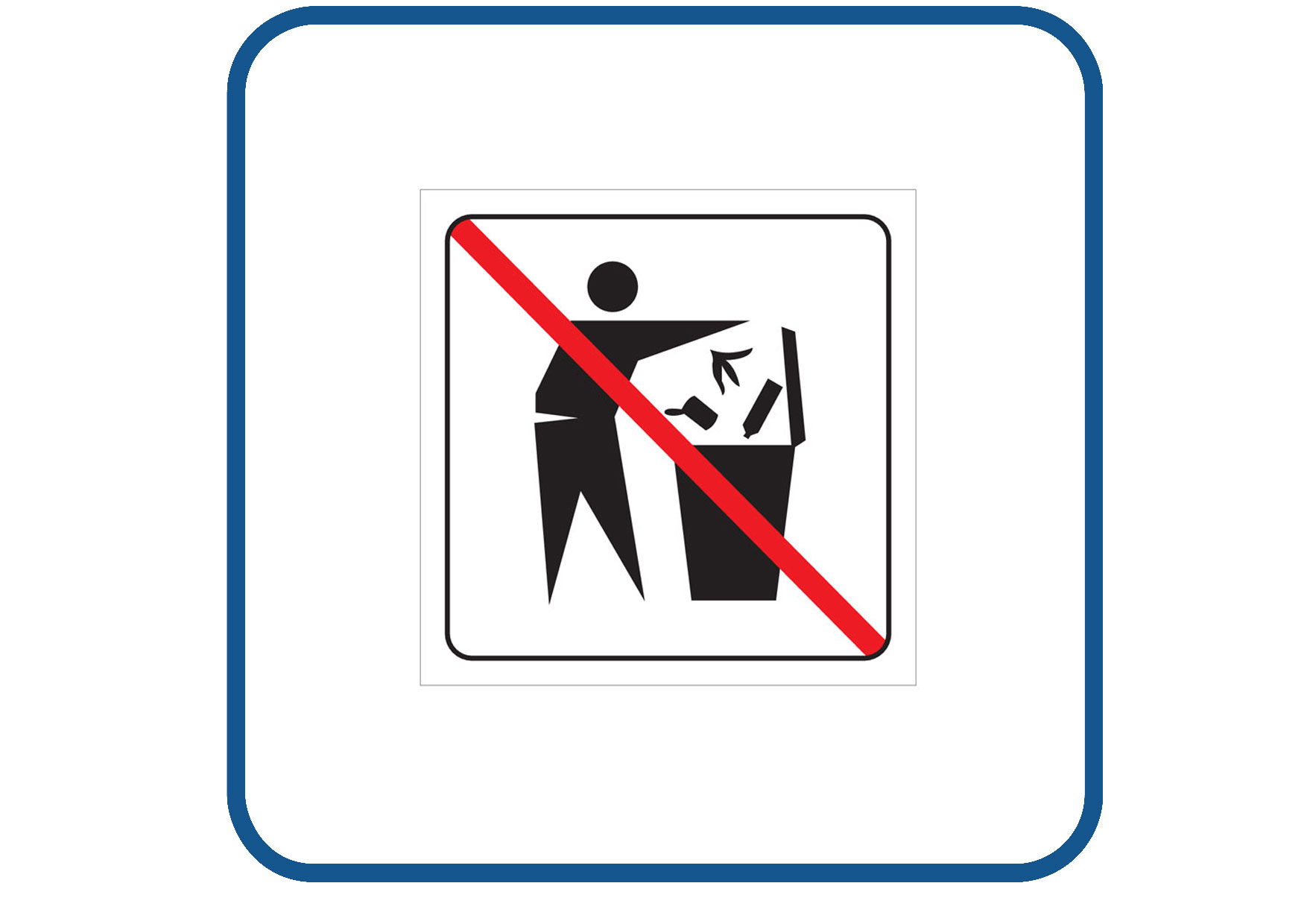 Geen afval sticker