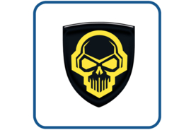 Skull design 12 doming 3D gel sticker