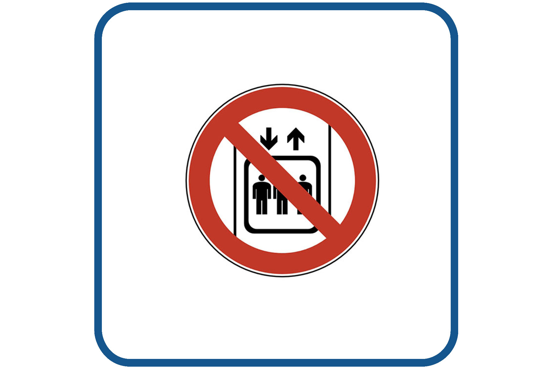 Lift gebruiken verboden sticker