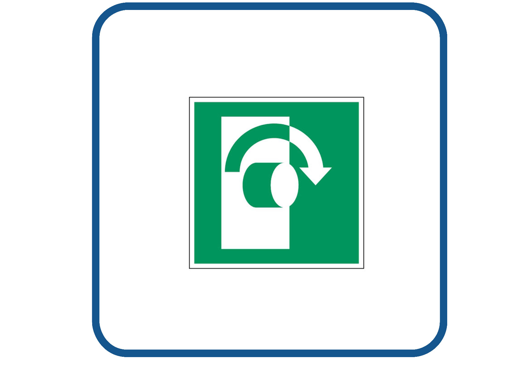 Openen door naar rechts te draaien sticker