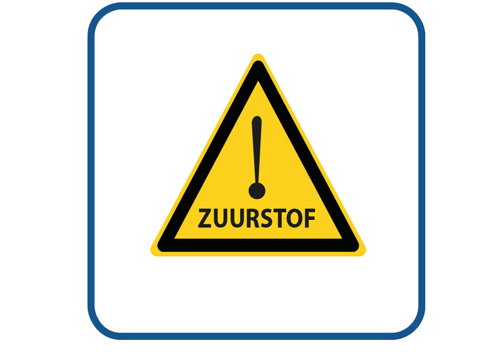 Zuurstof gevaar sticker