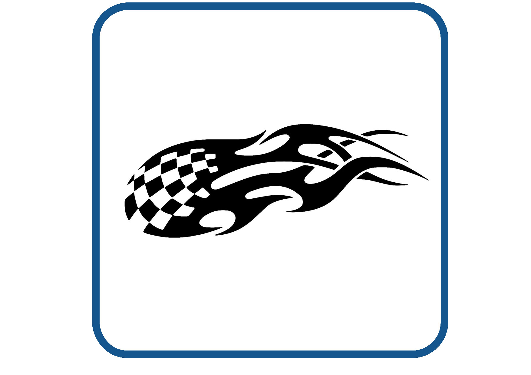 Racing vlammen design 5 sticker