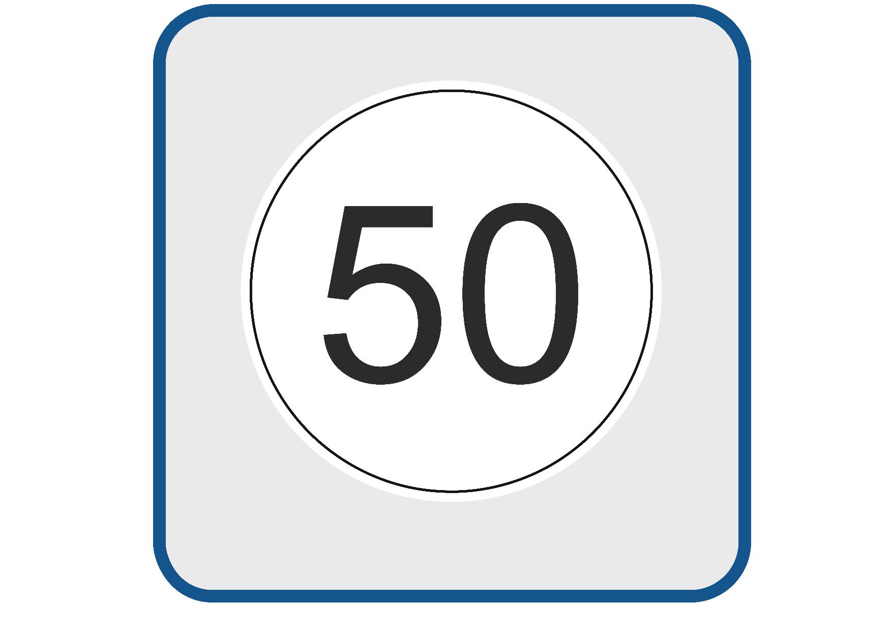 50 KM snelheidssticker