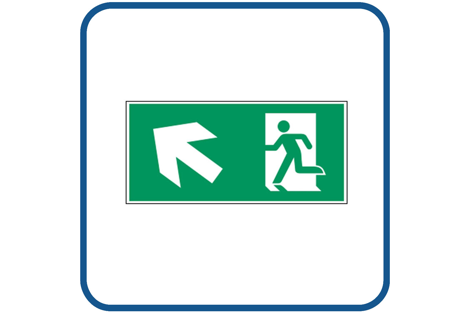 Vluchtweg links naar boven sticker