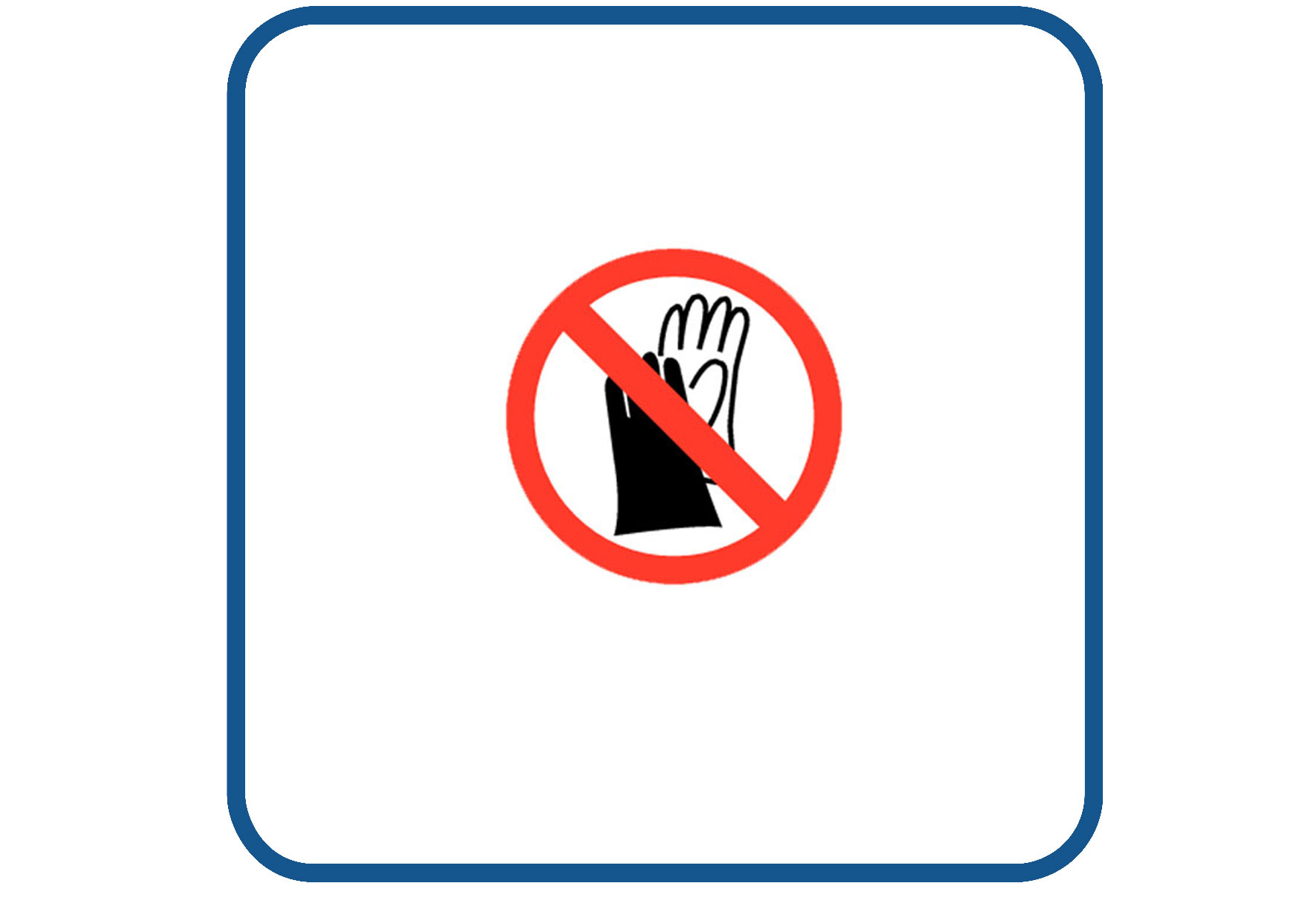 Handschoenen verboden sticker