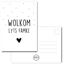 Kaart Wolkom Lyts Famke